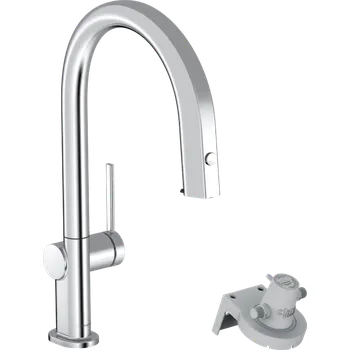 Vodovodní baterie Hansgrohe Aqittura M91 FilterSystem 210, vytažitelný výtok, 1jet, sBox, chrom 76826000