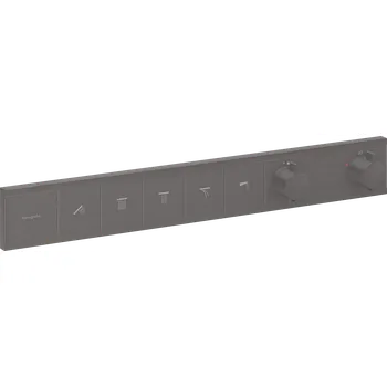 Vodovodní baterie Hansgrohe RainSelect Termostat pod omítku pro 5 spotřebičů, kartáčovaný černý chrom 15384340
