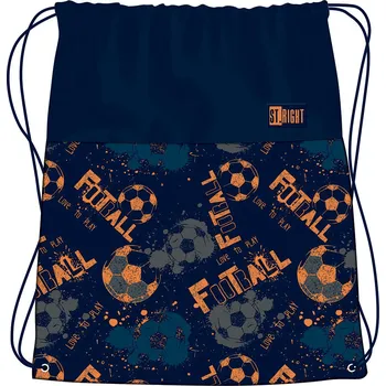 Školní sáček Sáček na přezůvky a cvičební úbor St.RIGHT - Soccer Balls, SO01, rozměry: 34 x 43 cm