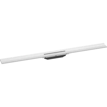 Odvodňovací žlab Hansgrohe RainDrain Flex Vrchní sada sprchového žlabu 1000, zkracovatelný, pro instalaci ke stěně, matná bílá 56053700