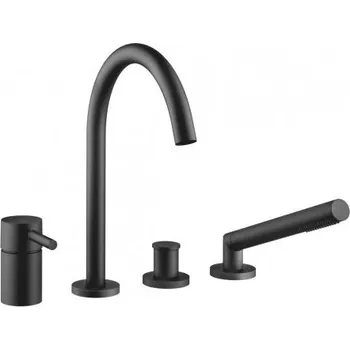 Vodovodní baterie Dornbracht Meta - Páková vanová baterie 4-otvorová, černá matná 27632661-33