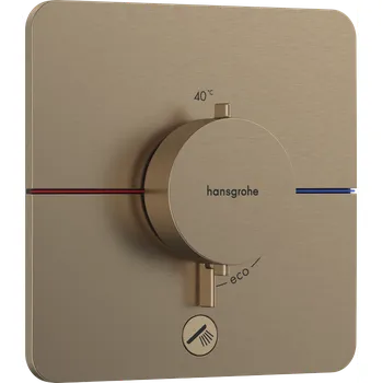 Vodovodní baterie Hansgrohe ShowerSelect Comfort Q Termostat pod omítku pro 1 spotřebič a další výtok, kartáčovaný bronz 15589140