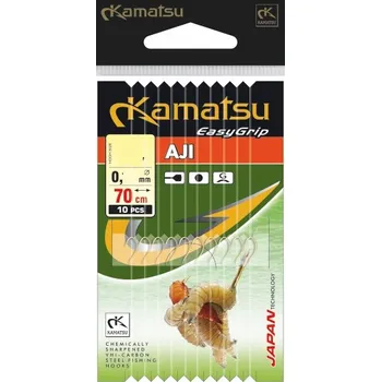 Rybářský háček KAMATSU HÁČKY S NÁVAZCEM 70cm AJI Č. 10 HÁČKY
