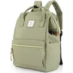 Himawari studentský batoh USB port Apaté Rezavě zelená 19L