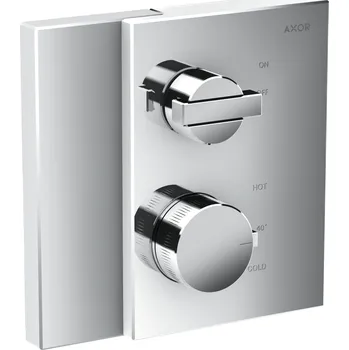 Vodovodní baterie AXOR Edge Termostat s podomítkovou instalací, s uzavíracím ventilem, chrom 46750000