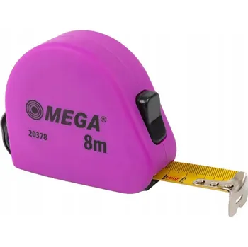 metr Svinovací metr 8 m / 25 mm, 2 stopky, PVC soft Mega