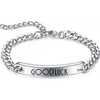 Náramek Náramek z chirurgické oceli Good Luck Stříbrný
