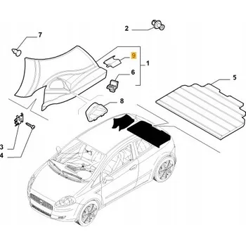 Stabilizátor nápravy DRŽÁK ZÁVĚSU POLICE ZADNÍ LEVÝ GRANDE PUNTO PANDA