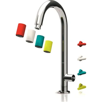 Splachovací tlačítko Teorema Lillo - Designová ovládací páka, bílá TE01579D10061