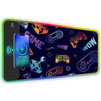 Podložka pod myš Huado RGB podložka pod myš s bezdrát nabíjením 15W Gamer