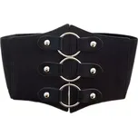 Dámský široký korzetový pásek splétaný Maron Černý