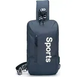 Ozuko sportovní batoh přes rameno s USB Sports Modrý 10L