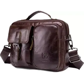 Bullcaptain pánská kožená taška Odoric Hnědá