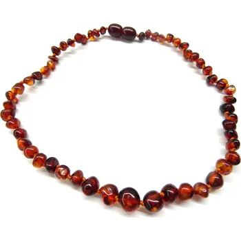 Náhrdelník Jantarové korálky koňakové Klára - 45 cm