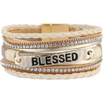 Náramek Metalický náramek Blessed Béžový