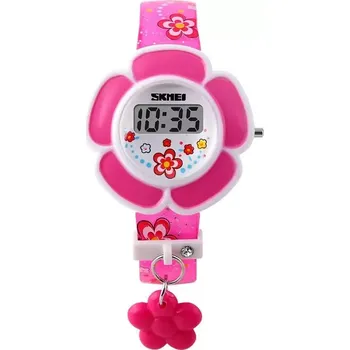 Hodinky SKMEI 1144 digitální dívčí hodinky Flowers Růžové