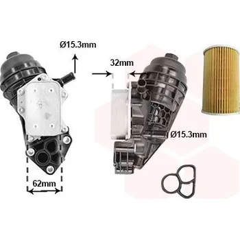 Chladič motoru Olejový chladič, motorový olej VAN WEZEL 30013723