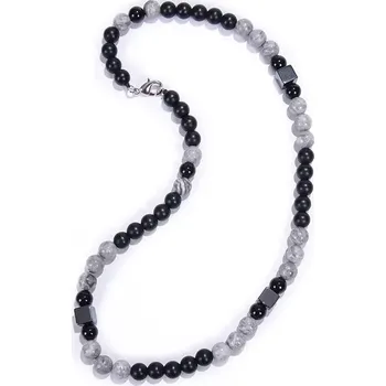 Náhrdelník Náhrdelník z přírodních kamenů Lava a Howlit