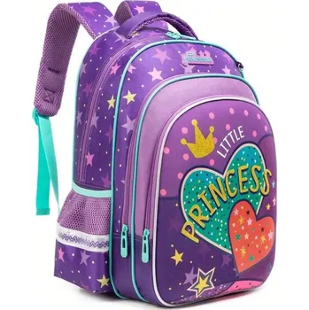 Školní batoh Jasmine Dívčí školní batoh s jednorožcem Little princess 25L