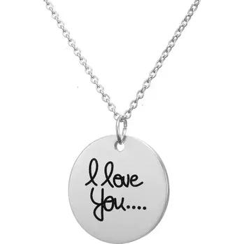 Náhrdelník Ocelový náhrdelník I love You Stříbrný