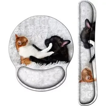 Podložka pod myš Huado Set podložka pod myš a zápěstí Pejsek a kočička