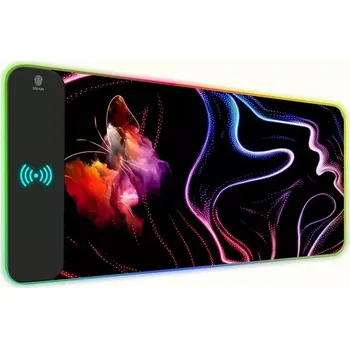 Podložka pod myš Huado RGB podložka pod myš s bezdrát nabíjením 15W Firefly Waves