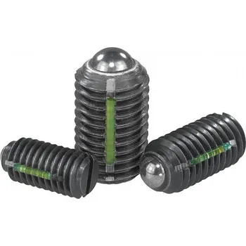 Pružné opěrky s drážkou a kuličkou, ocelové, pojistka LONG-LOK 03001-03