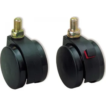 Nábytkové kování Dvojitá kolečka, se závitovým čepem FP45N10SR