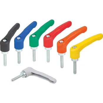 Nábytkové kování Upínací páky z plastu s vnějším závitem, ocelové části modře pasivované 06610-55-2082X30