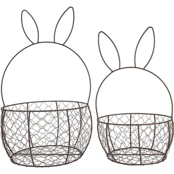 Úložný box Clayre & Eef - Sada dvou kovových košíků 6Y5794