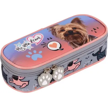 Penál Penál oválný MLF Grey York, rozměry: 230 x 105 x 55 mm