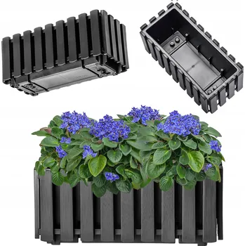 Květináč KADAX BALKONOVÝ TRUHLÍK 38 Cm ANTRACIT