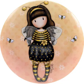 Kulaté plechové pouzdro Santoro London – Bee Loved, průměr 9cm x výška 6cm