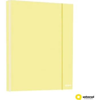 Archivační box Krabice na dokumenty/sešity A4 s gumou, pastelově žlutá, tloušťka 3 cm