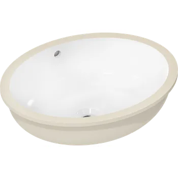 Umyvadlo Hansgrohe Xuniva D umyvadlo pro spodní montáž 450/350 bez otvoru pro baterii, s přepadem, bílá 60152450