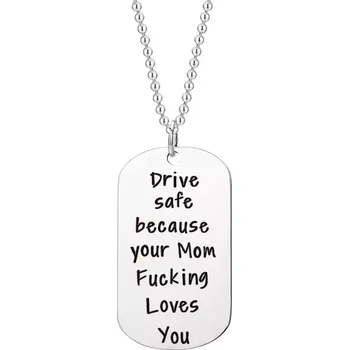 Přívěšek nebo klíčenka s chirurgické oceli Drive Safe