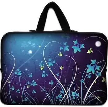 pouzdro na notebook Huado taška na notebook do 12.1" Modré květy