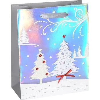 Dárková taška Vánoční dárková taška 18 x 9 x 23cm motiv strom