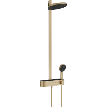 Vodovodní baterie Hansgrohe Pulsify S Showerpipe 260 2jet se ShowerTablet Select 400, kartáčovaný bronz 24240140