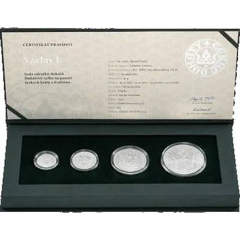 2024 - Sada čtyř stříbrných odražků dukátů Václava I. - orientační cena