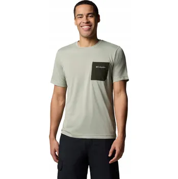 Pánské tričko Columbia Hike Pocket Crew safari/greenscape XL