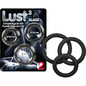 You2Toys - Trio vášnivých návleků - černé