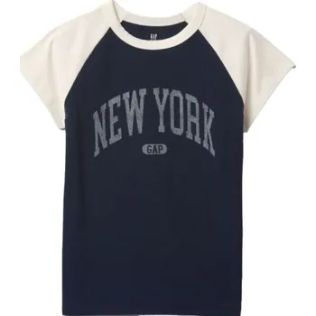 Dívčí tričko GAP BABY GRAPHIC XS Tmavě modrá, Bílá