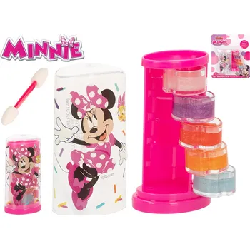 Figurka Minnie sada krásy s lesky na rty 5ks v krabičce