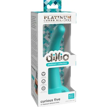 Dildo Dillio Curious Five - silikonové dildo (15 cm) - tyrkysová