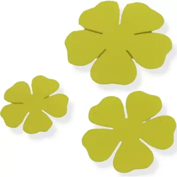 umělá květina Květy Foamiran žluté - sada 6 ks