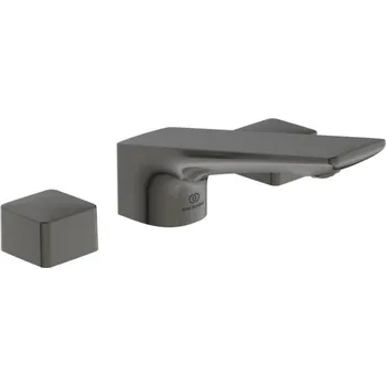 Vodovodní baterie Ideal Standard Conca - Umyvadlová 3-otvorová baterie s odtokovou garniturou, magnetově šedá BC759A5