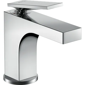 Vodovodní baterie AXOR Citterio Páková umyvadlová baterie 90 s páčkovou rukojetí, pro umývátka, s odtokovou soupravou s táhlem, chrom 39022000