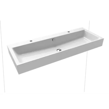 Umyvadlo Kaldewei Puro - Umyvadlo 1200x460 mm s přepadem, Perl-Effekt, alpská bílá 906806043001