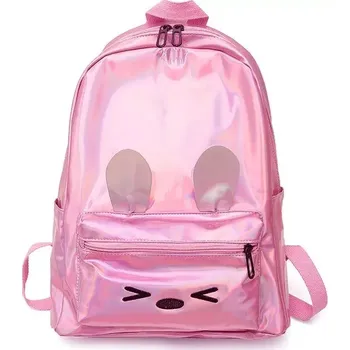 Dětský batoh Dívčí Holografický batůžek Králíček růžový